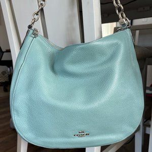 Cloud (blue) Coach Pebble Leather Elle Hobo bag